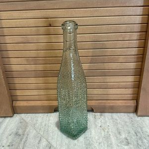 Vintage bottle green glass with hobnail bumps